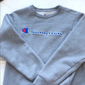 Gray champion hoodie. Never worn.